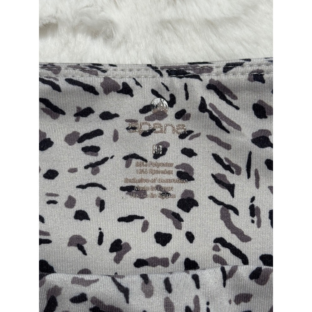 Apana High Rise Printed Pocket Yoga Leggings Gray Black Stretch Women's‎ M - Picture 7 of 8